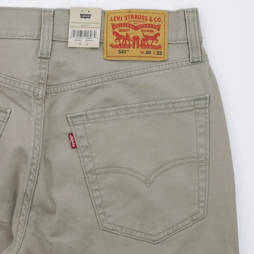 Levi's 541 Men's Athletic Tapered‎ Jeans Stretch Lightweight Denim Beige W30 L32